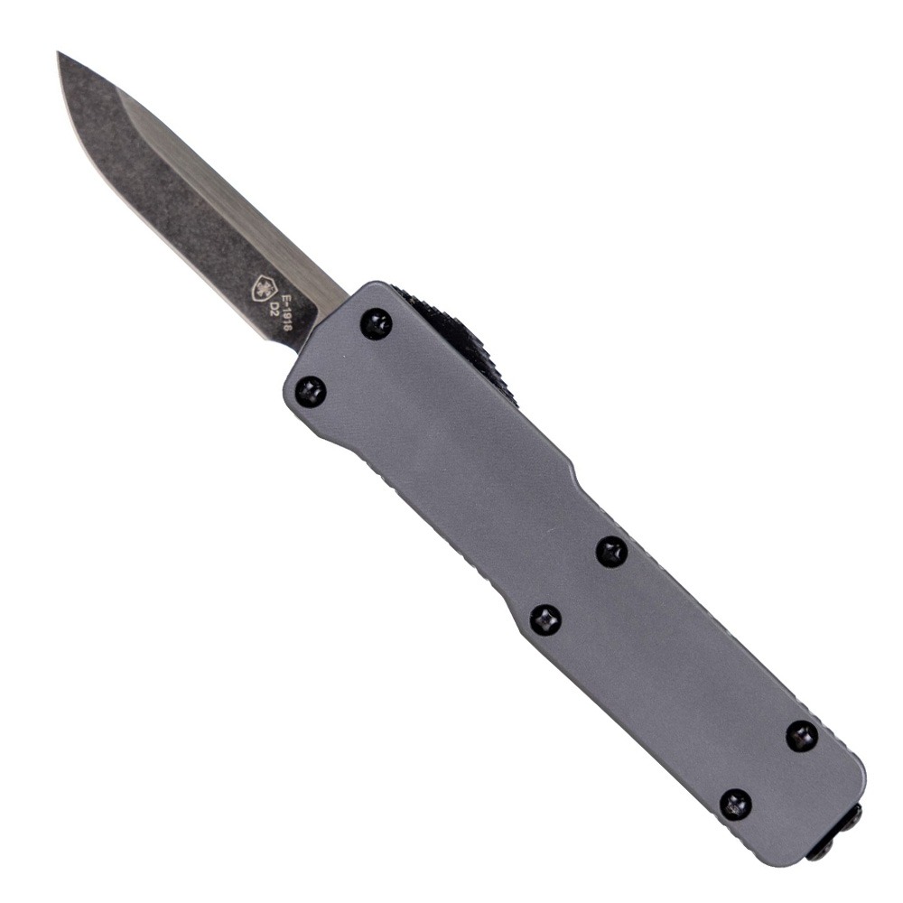 Templar Knife California Legal OTF Drop Point Knife, Gunmetal Grey - CA-AGM-32-1
