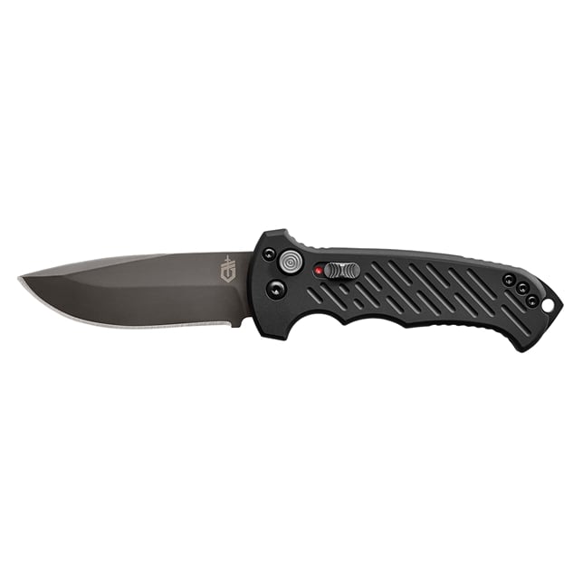 Gerber 06 Auto Drop Point Folding Knife, Black - 30-001295N - Gerber