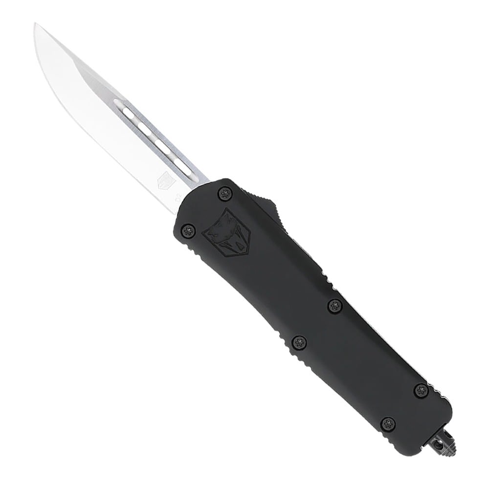 CobraTec Knives FS-3 OTF Drop Point Knife, Black - MBFS-3DNS - CobraTec Knives