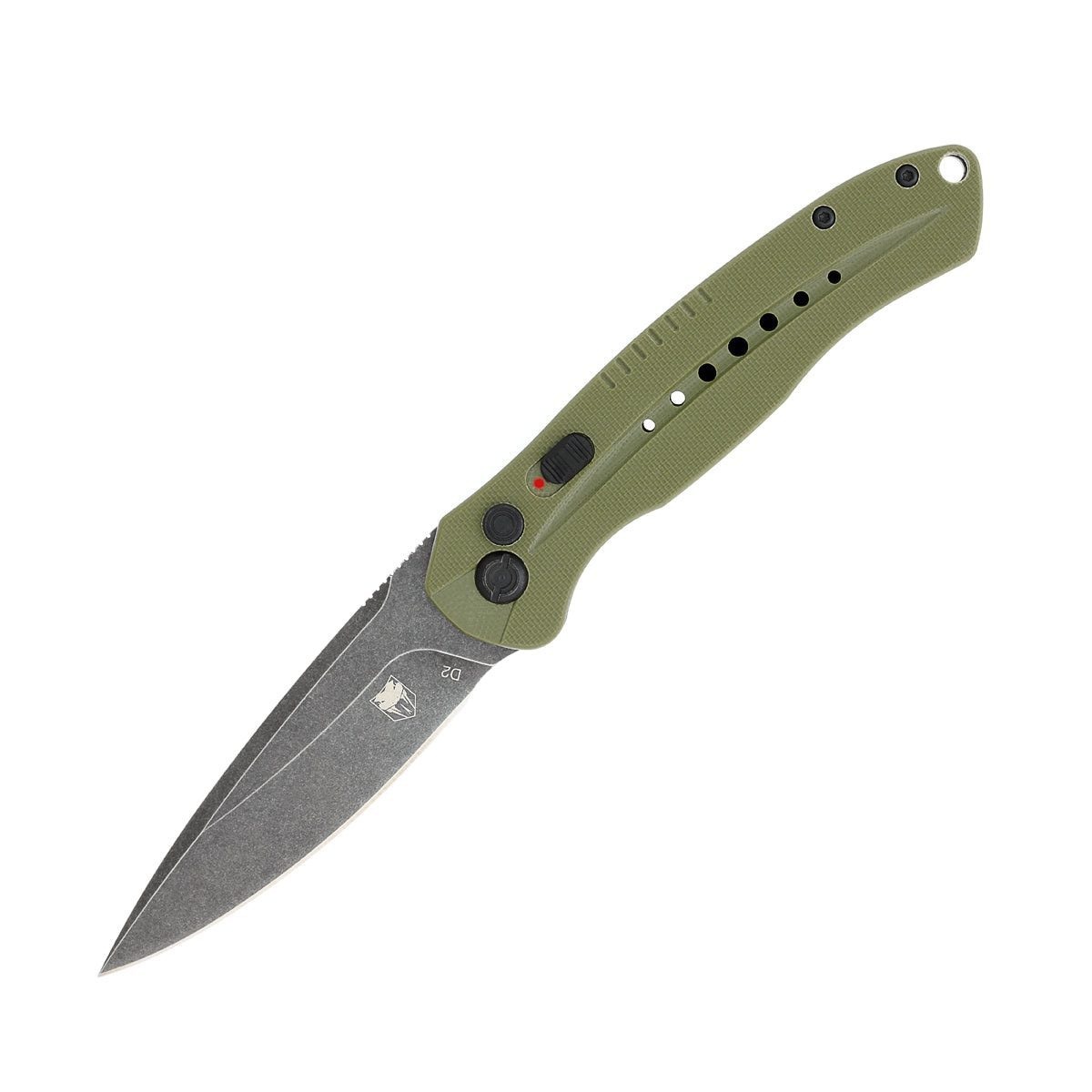 CobraTec Knives Diablo Folding Drop Point Knife, OD Green - ODGDIABLOAUTO - Cobratec Knives Llc