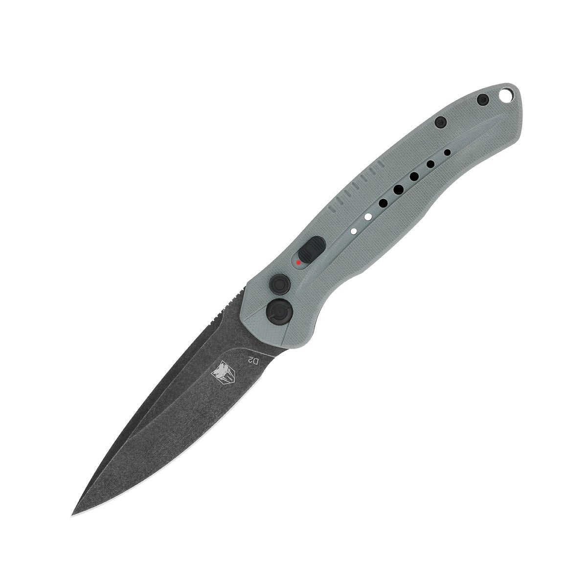 CobraTec Knives Diablo Folding Drop Point Knife, Grey - GRYDIABLOAUTO - Cobratec Knives Llc