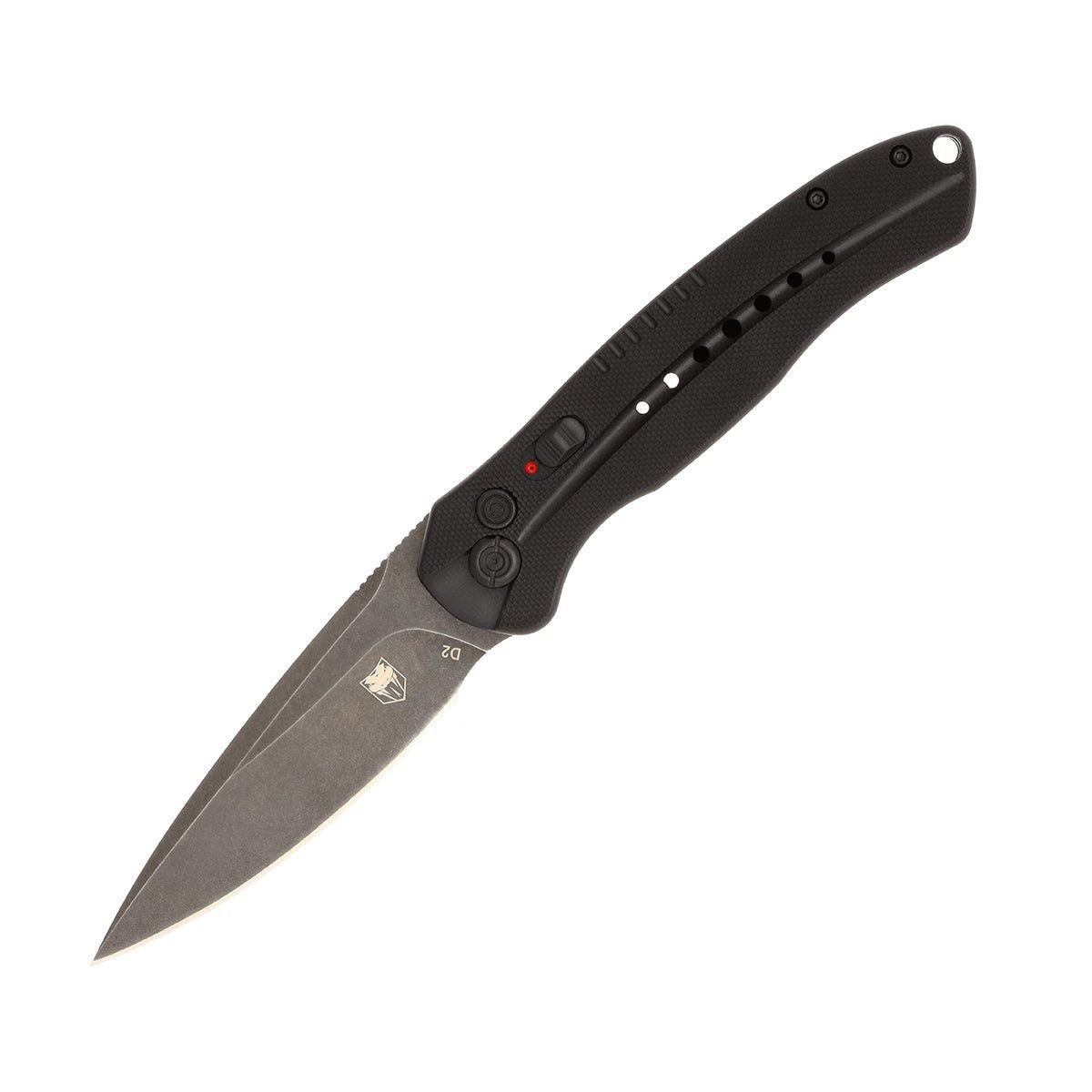 CobraTec Knives Diablo Folding Drop Point Knife, Black - BLKDIABLOTNS - Cobratec Knives Llc