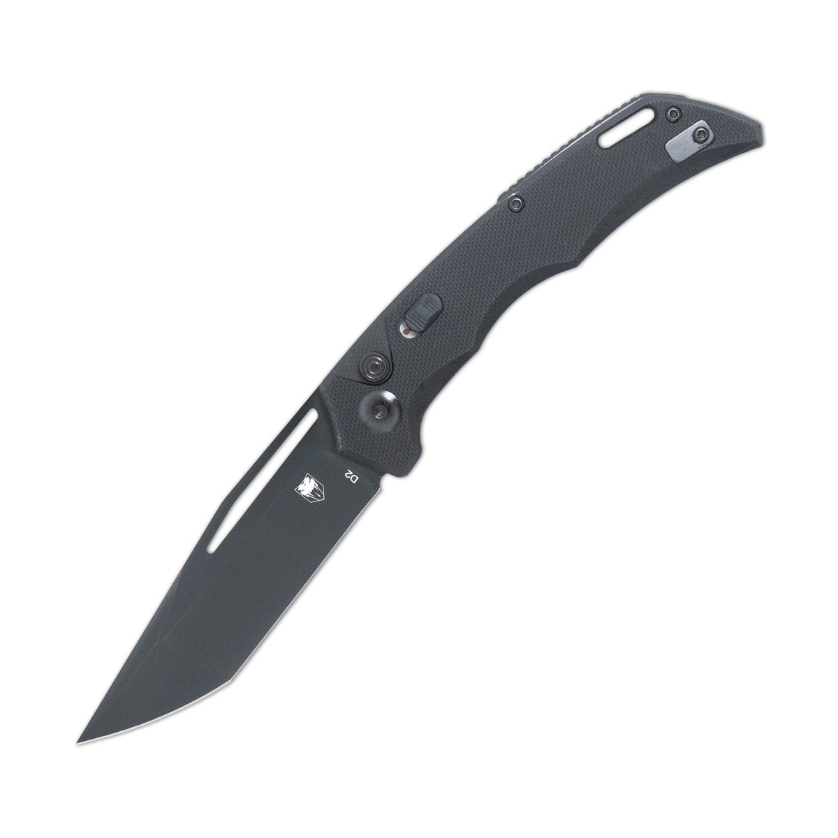CobraTec Knives Koa Folding Tanto Knife, Black - CTKOABLKTNS - Cobratec Knives Llc