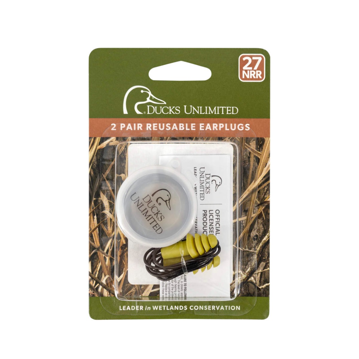 Radians Ducks Unlimited NRR27 2pr Blister Pack Green Flange Dielectric Earplug DU-RPL-GN27-B2 - Radians