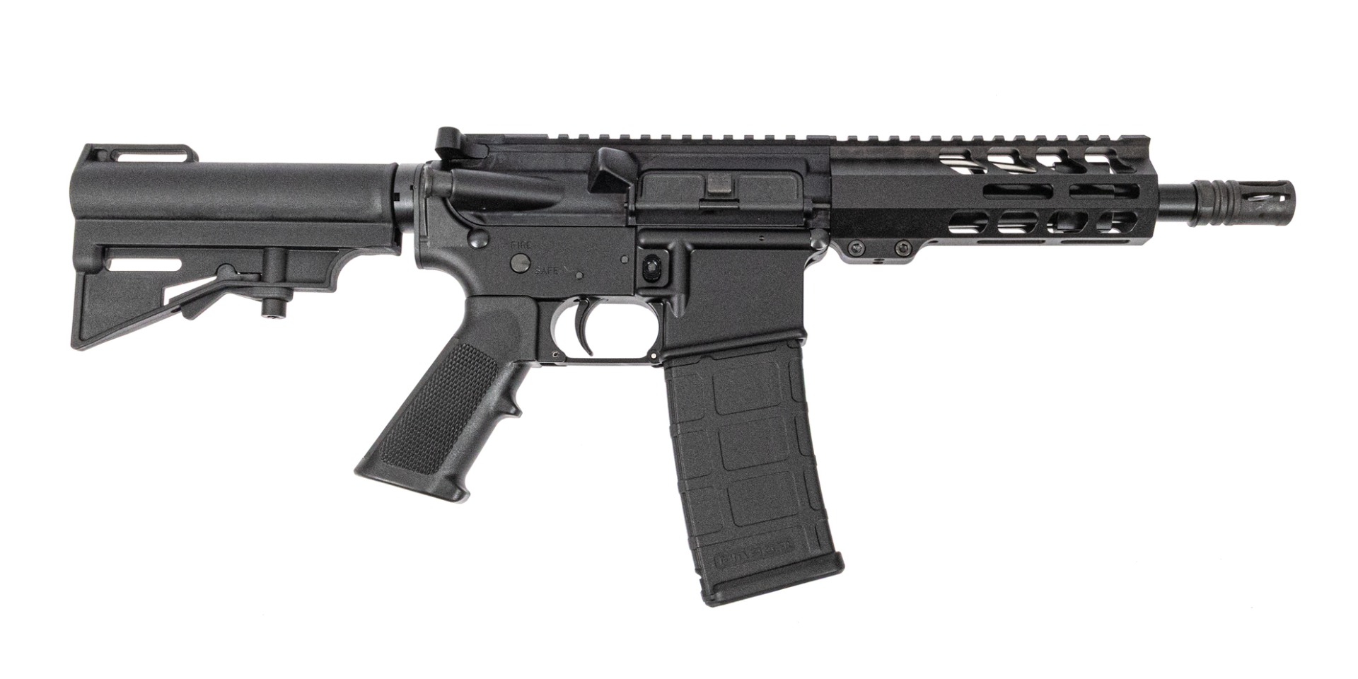 PSA 7.5" 300 Blackout Nitride 6" Lightweight M-Lok Classic Stealth HAR-15 Pistol, Black - Palmetto State Armory