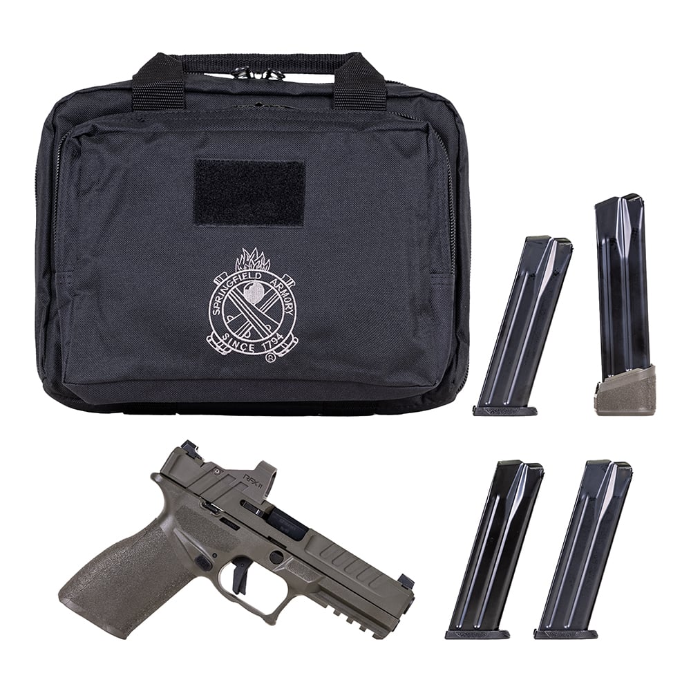 Springfield Pistol Echelon ODG Gear Up 4.5" 9mm 20rd w/ Viridan RFX II Green Dot, Range Bag
