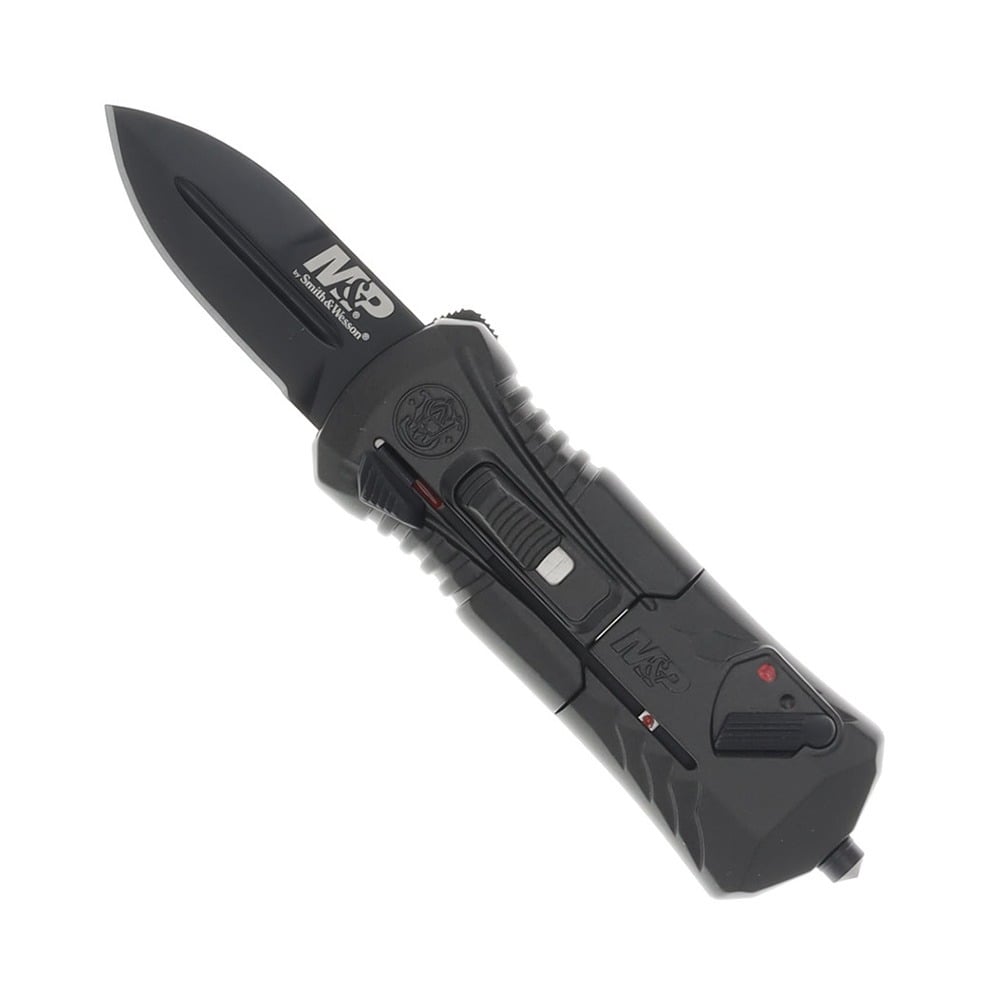 Smith & Wesson M&P Compact OTF Spear Point Knife, Gray - 1224861 - Battenfeld Technologies