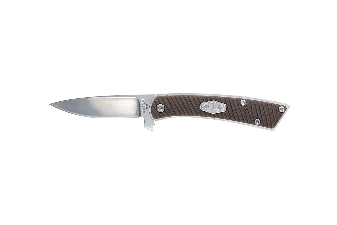 Old Timer Slim Folding Drop Point Knife, Brown - 1226419 - Old Timer