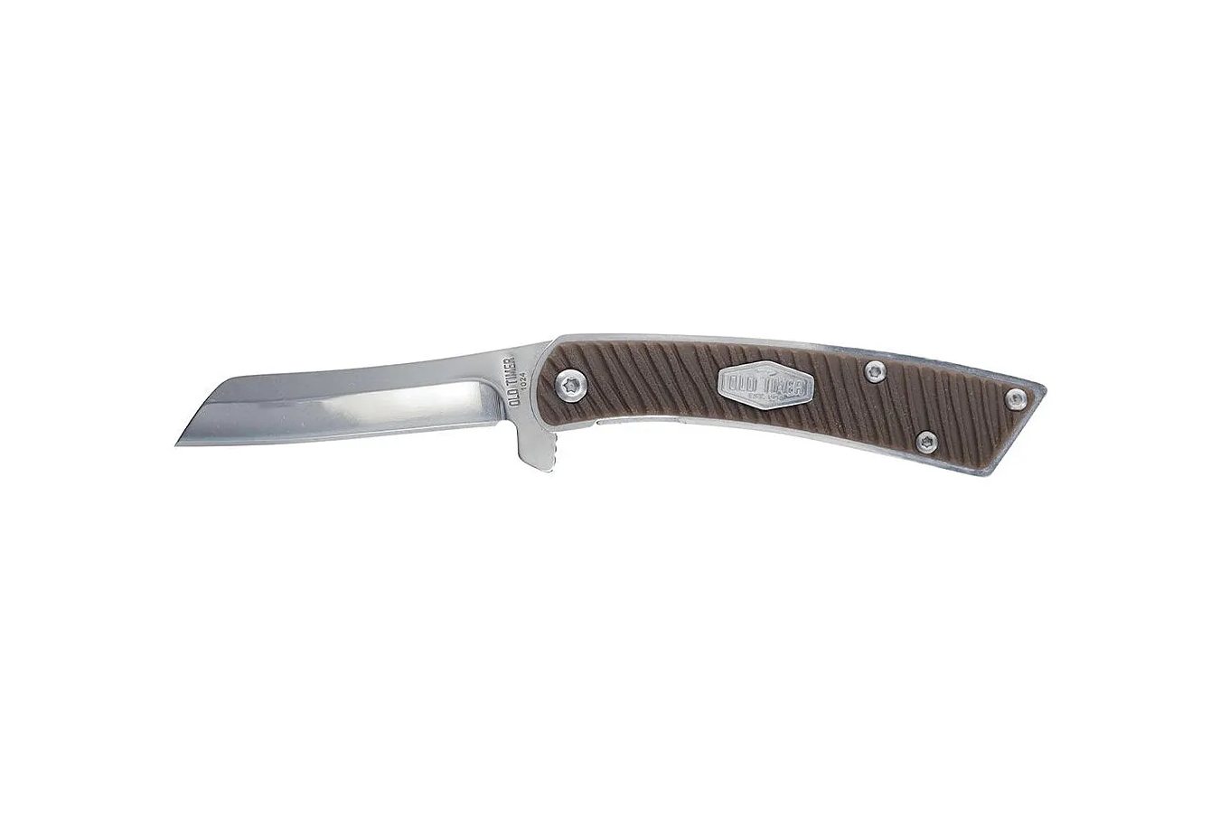 Old Timer Slim Folding Cleaver Knife, Brown - 1229078 - Old Timer