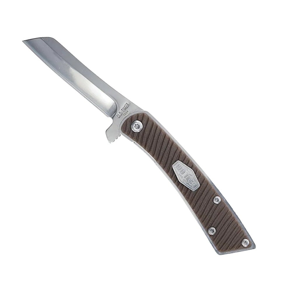 Old Timer Slim Folding Cleaver Knife, Brown - 1229078 - Old Timer