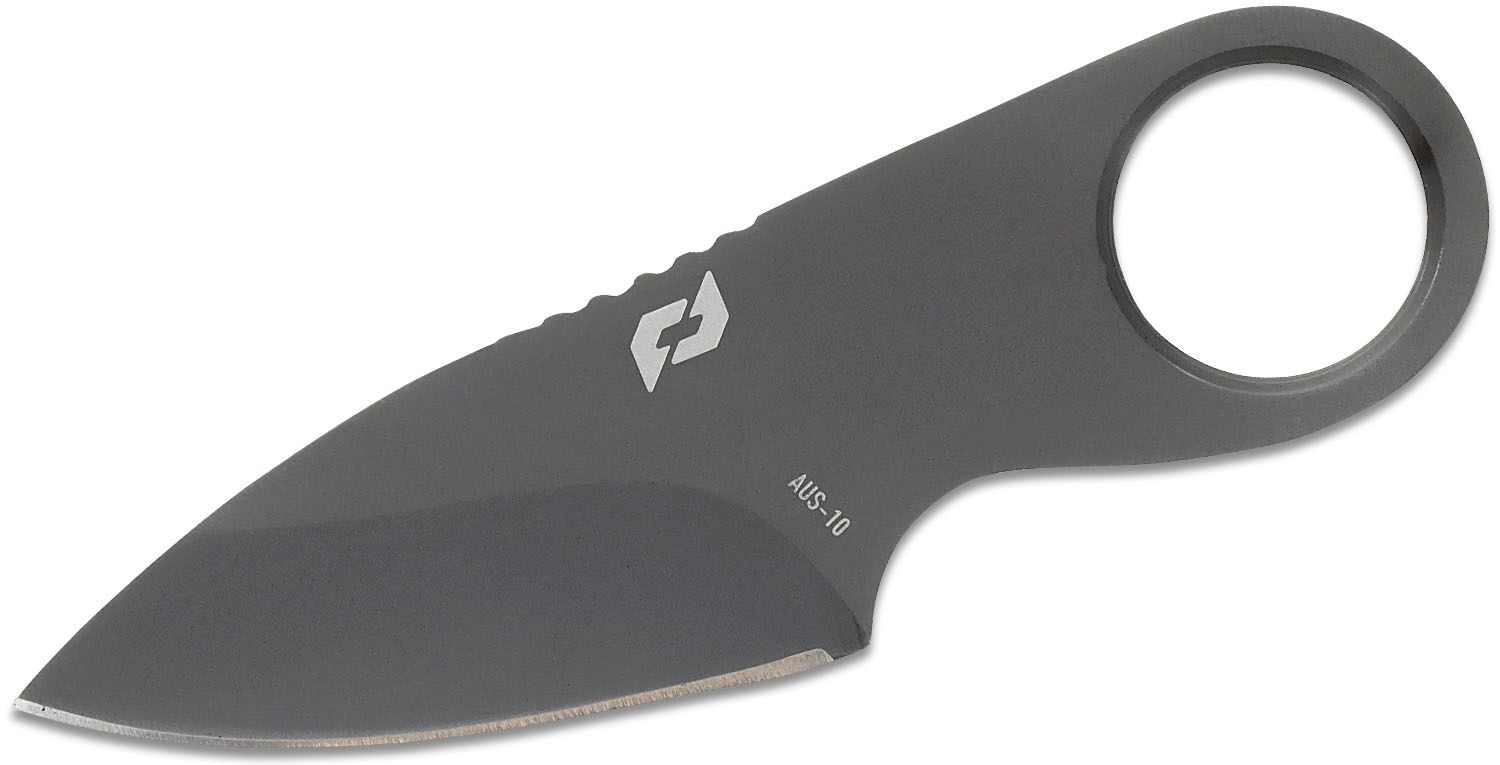 Schrade Spare Change Fixed Blade Drop Point Knife, Gray - 1182508