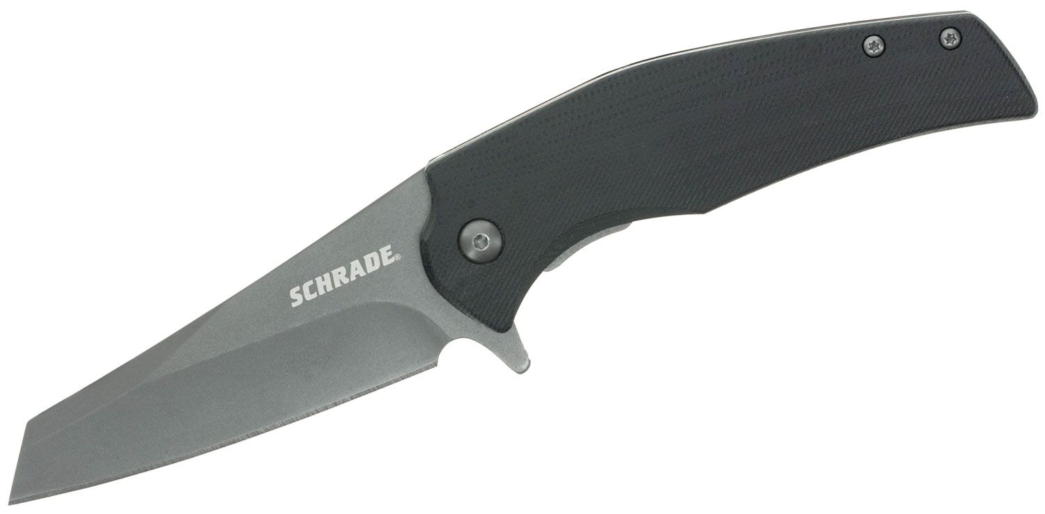 Schrade Torsion Folding Reverse Tanto Knife, Black - 1182622
