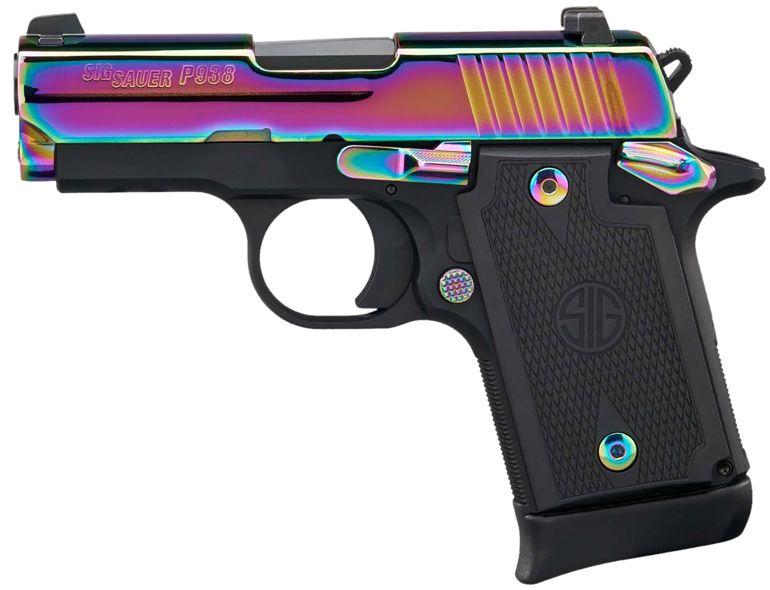 Sig Sauer P938 9mm Pistol 3" 7rds, Rainbow - Sig Sauer