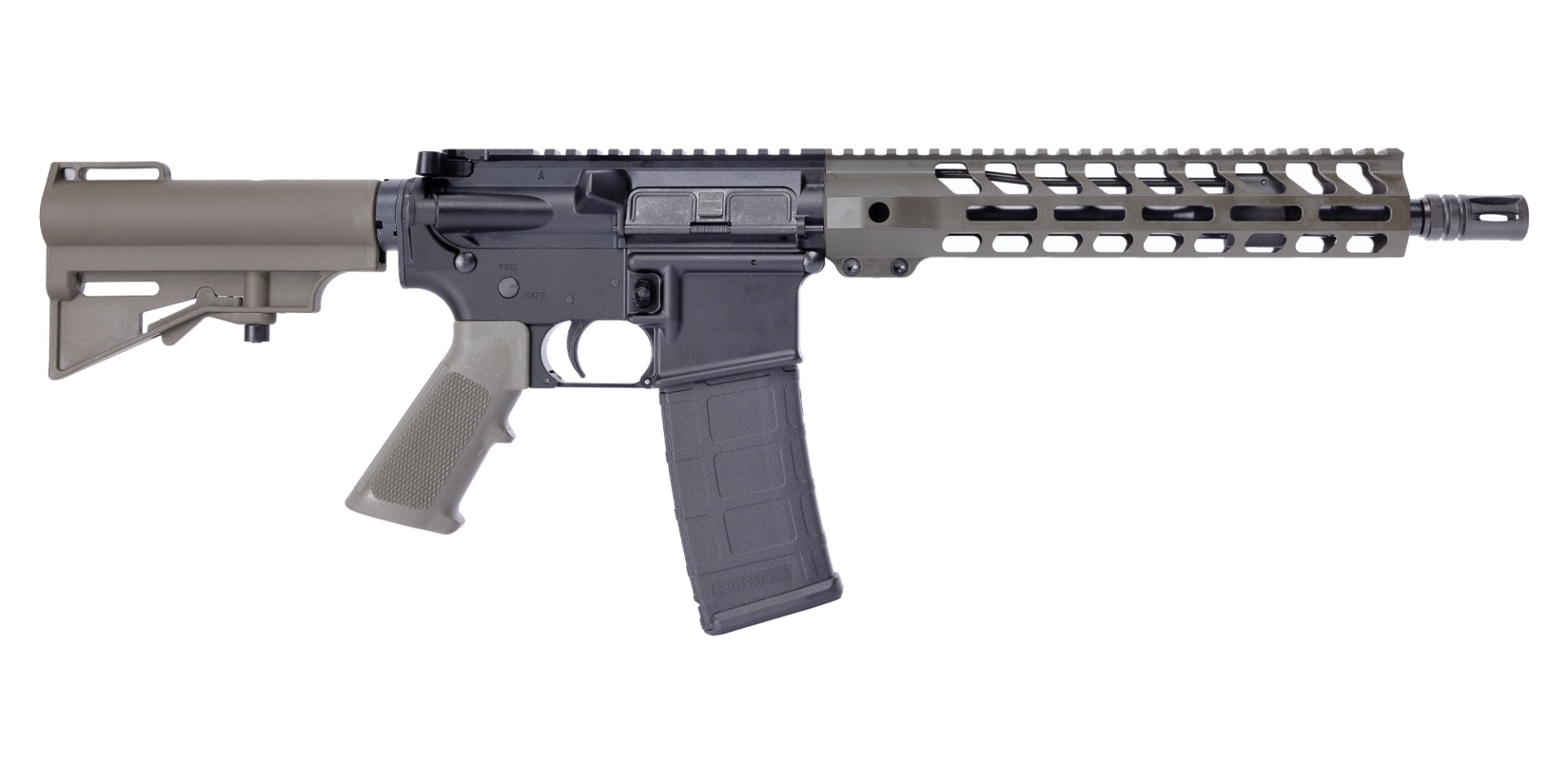 PSA 11.5" 5.56 NATO 1/7 Nitride 10.5" M-Lok Classic HAR-15 Pistol, ODG - Palmetto State Armory