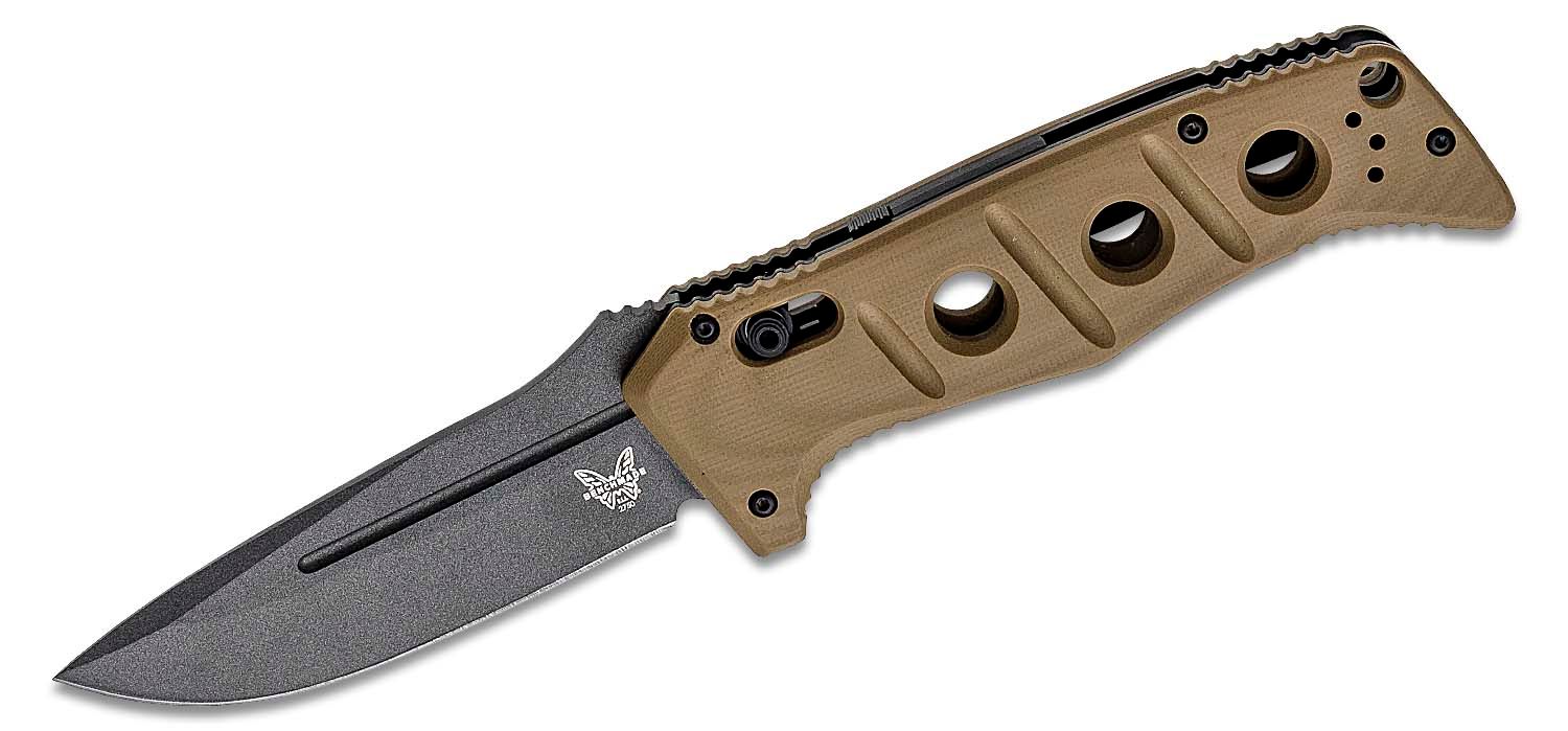 Benchmade Auto Adamas Folding Drop Point Knife, Desert Tan - 2750GY-3 - Benchmade