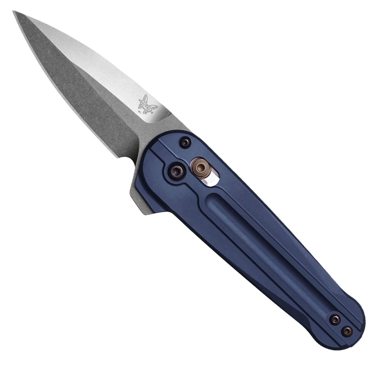 Benchmade Benchmade Lowden Folding Spear Point Knife, Crater Blue - 491