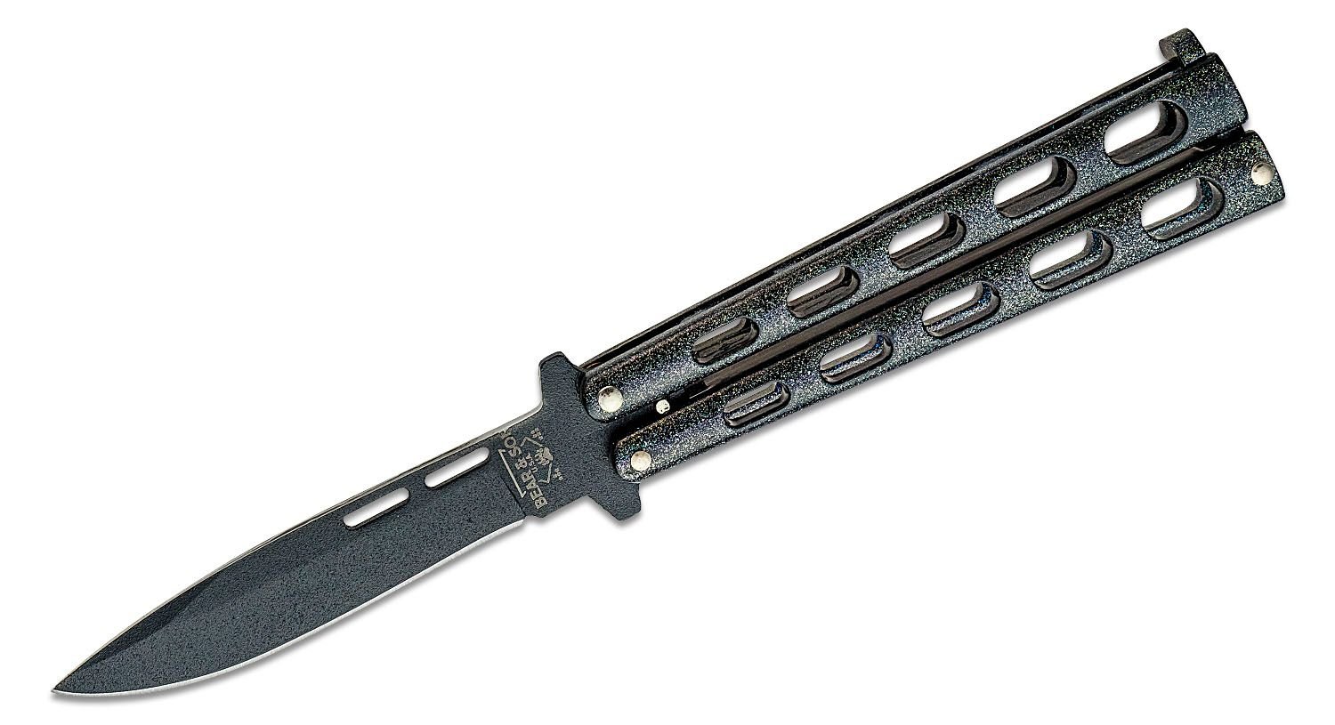 Bear & Son Galaxy Butterfly Folding Drop Point Knife, Galaxy Epoxy - 115GX - Bear & Son