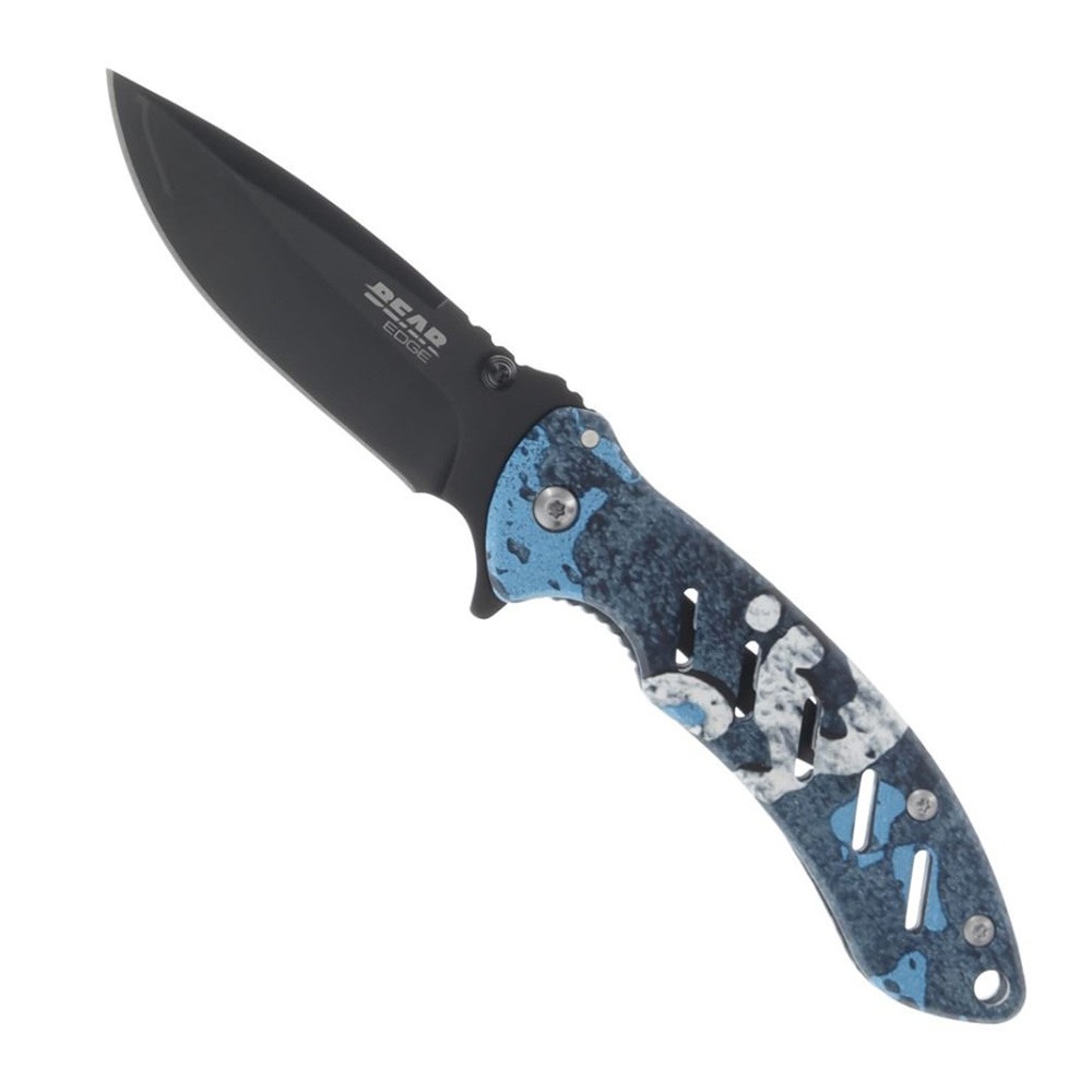Bear Edge Bear & Son Edge Brisk 1.0 Folding Drop Point Knife, True Timber Rift - 71508