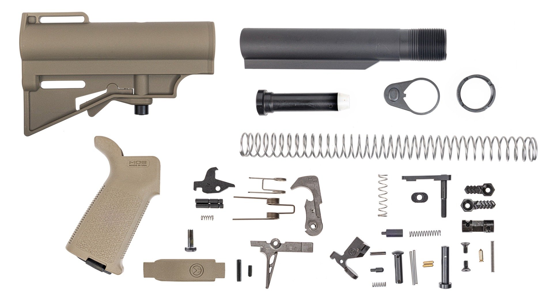 PSA Guardsman-15 MOE HAR-15 Pistol Lower Build Kit, FDE - Palmetto State Armory