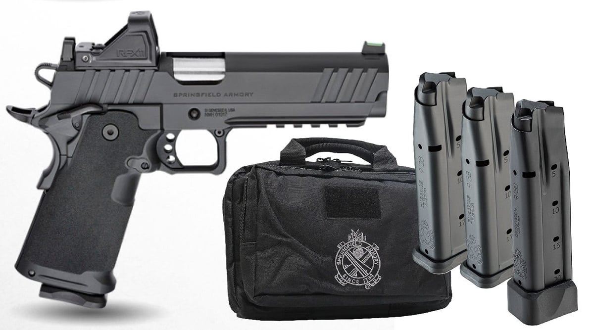 Springfield 1911 Prodigy 5" 9mm 20rd / 17rd Pistol Package with Viridian RFX11 Green Dot Optic, Black - PH9119AOS-PAC - Springfield Armory