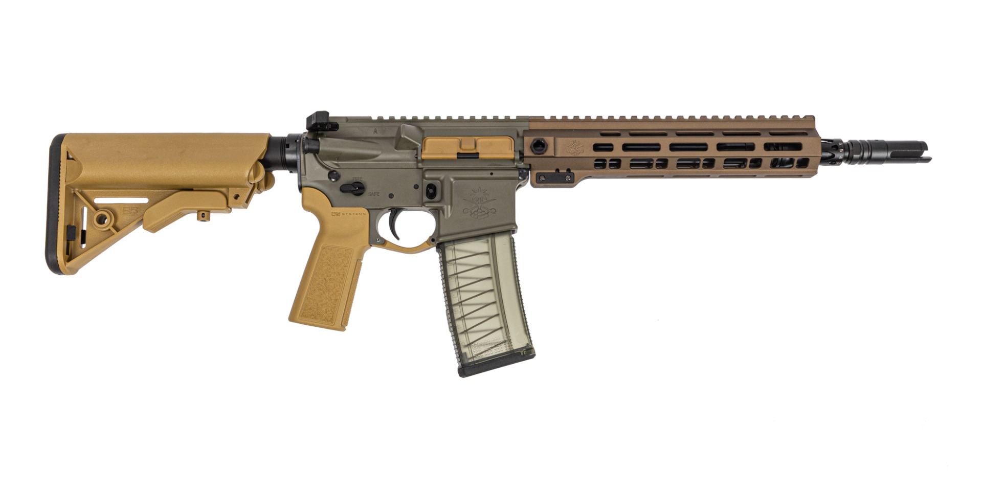 PSA Sabre-15 Forged 11.5" 5.56 SBR w/Rifle Speed Gas Block and B5 SOPMOD, Moss Green