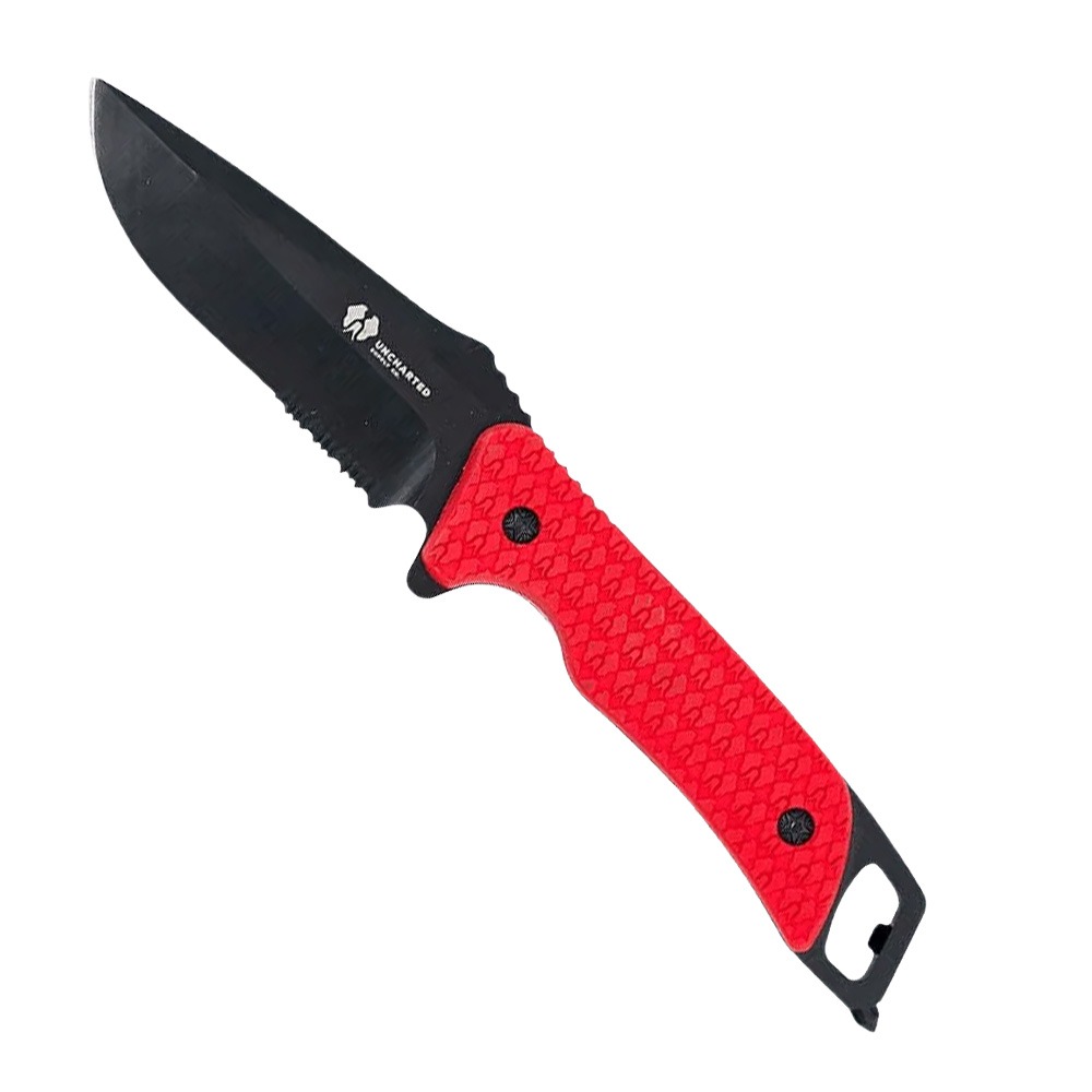 Uncharted Supply Co. Uncharted Supply Co. Empire Fixed Blade Drop Point Knife, Red - BA-E6P-U-RD