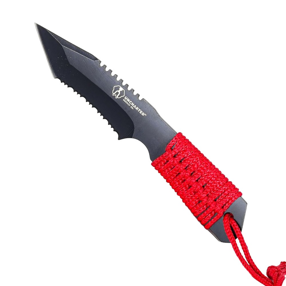 Uncharted Supply Co. Prospector Fixed Blade Clip Point Knife, Red - BA-K7I-U-NA