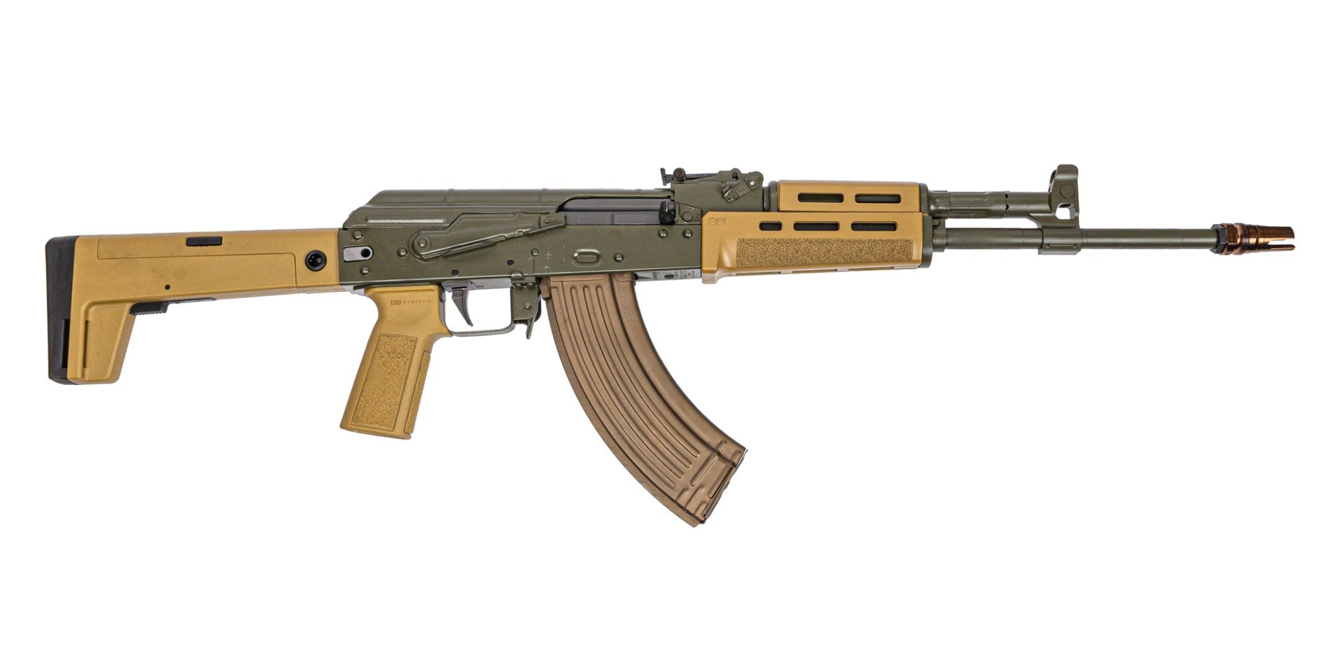 Sabre AK-47 GF4 Rifle w/ Plan B Mount - Moss Green/Burnt Bronze