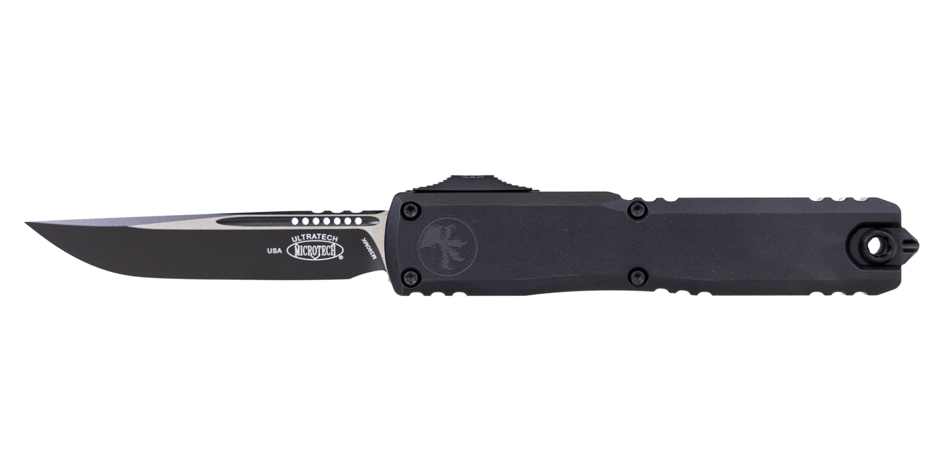 Microtech Ultratech Gen III ZBP OTF Drop Point Knife, Black - 1211-1T
