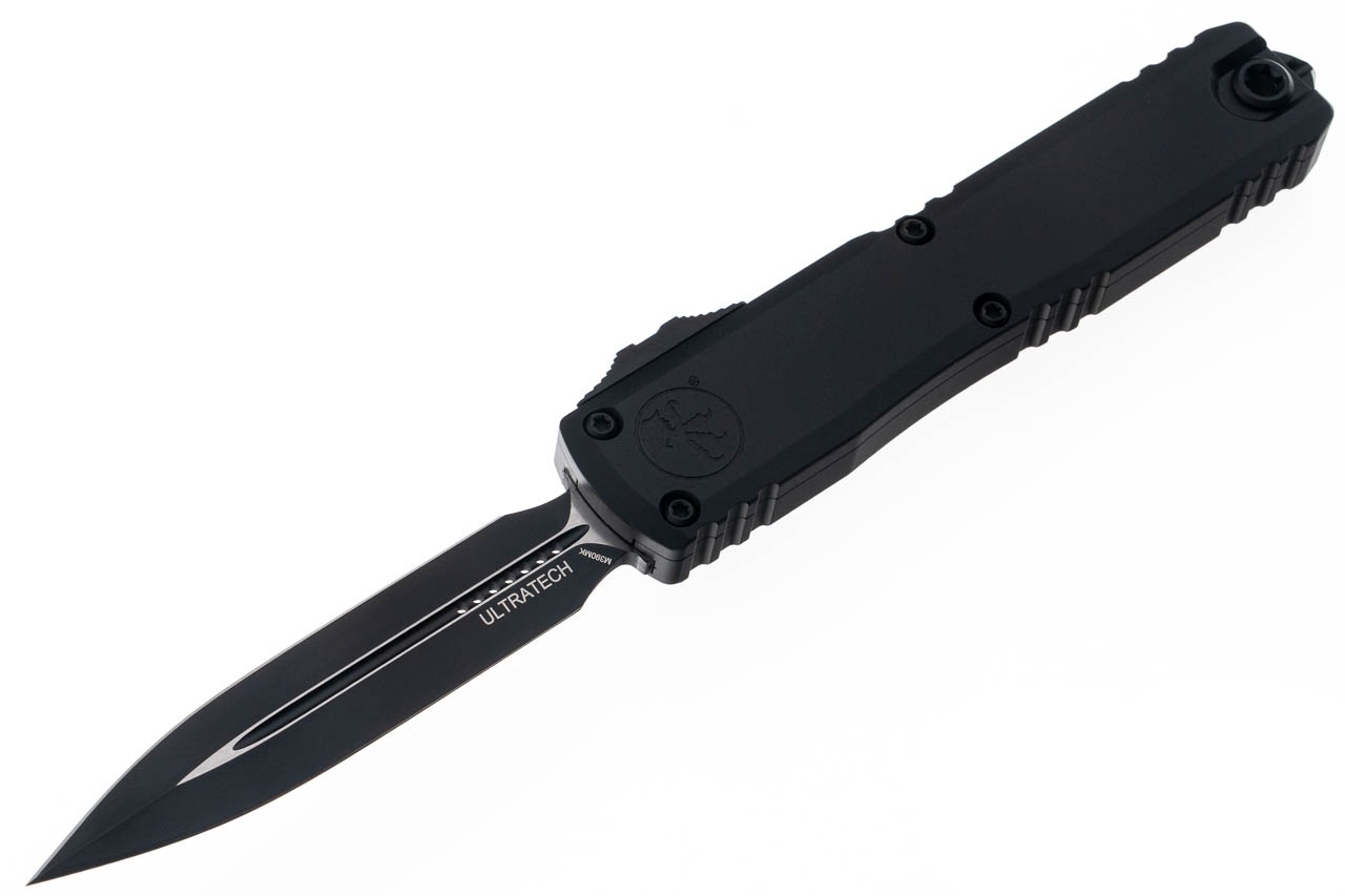 Microtech Ultratech Gen III ZBP OTF Dagger Knife, Black - 1122-1T - Microtech Knives