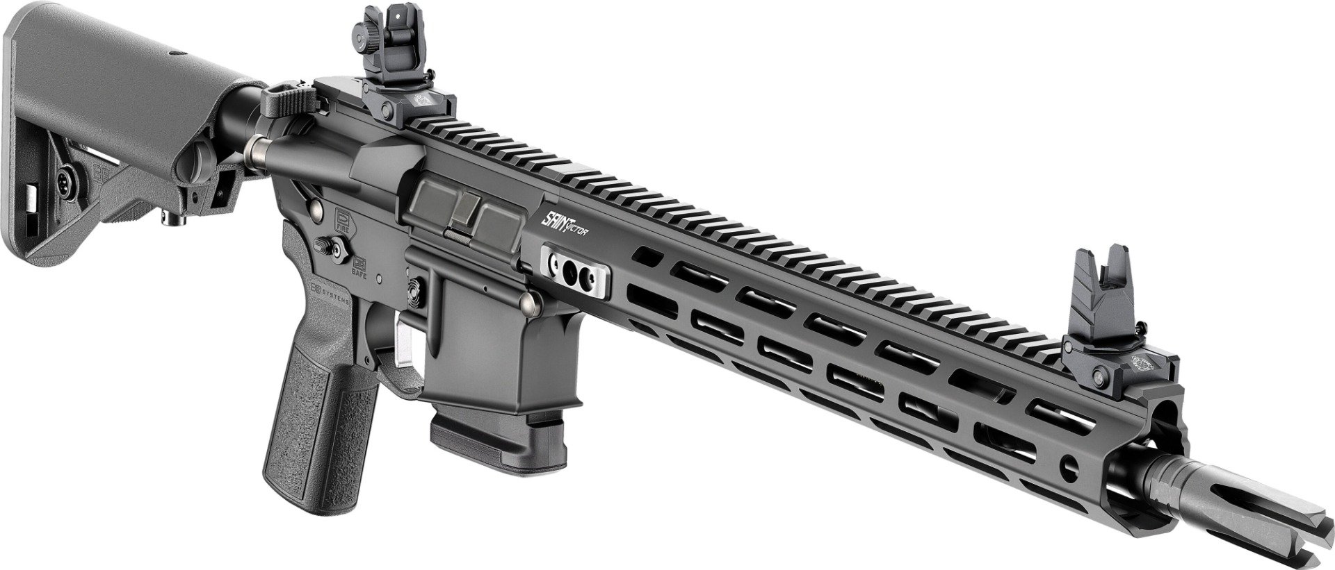 Springfield Saint Victor V2 5.56 NATO 14.5" P&W MLOK B5 AR-15 LC Rifle, Black - STV914556BLC-V2-B5 - Springfield Armory