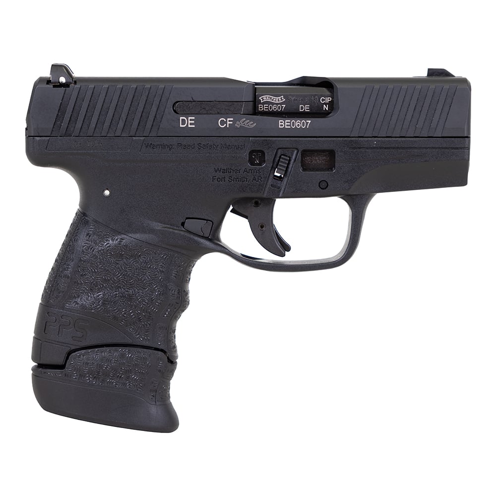 Walther Arms PPS M2 Carry Frame 3.20" 9mm Luger 8rd Pistol, Black Polymer Frame, 3 Dot White Sight - 2902532 - Walther