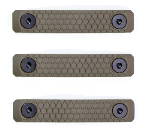 Slate Black Industries Slate Grip, 2 Slot Panel 3-Pack, FDE - Slate Black Industries