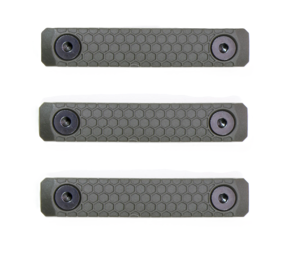 Slate Black Industries Slate Grip, 2 Slot Panel 3-Pack, ODG - Slate Black Industries