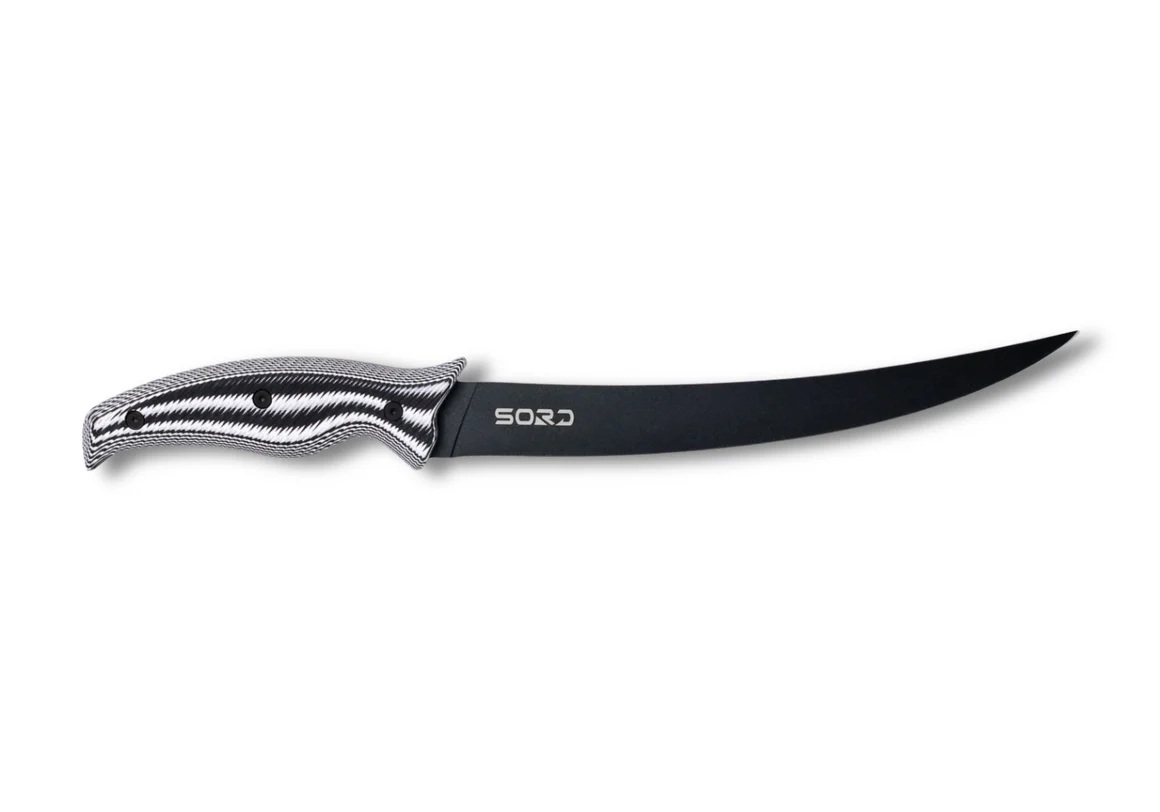 SORD Fishing Products 9" Flexy Fillet Knife Medium Flex Fixed Blade, Black - S9IFK-MF - Sord Fishing Products