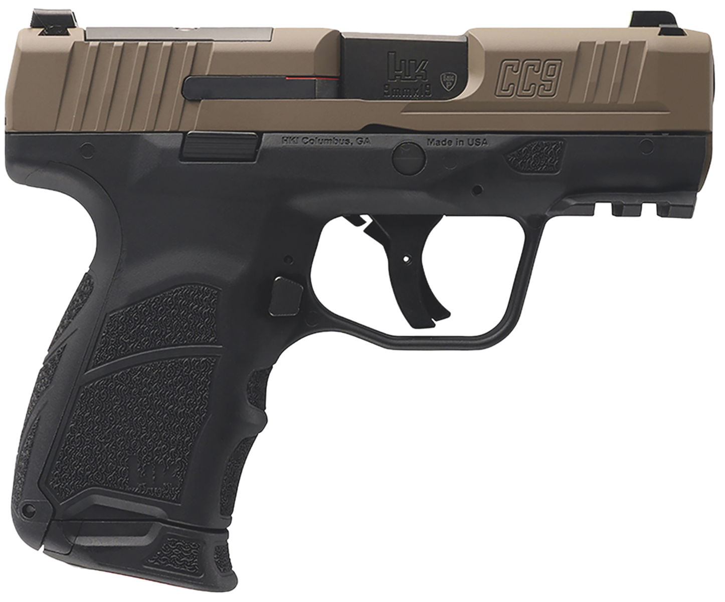 H&K HK CC9 9mm Luger Pistol 10rd 3.32", Flat Dark Earth - 81001193