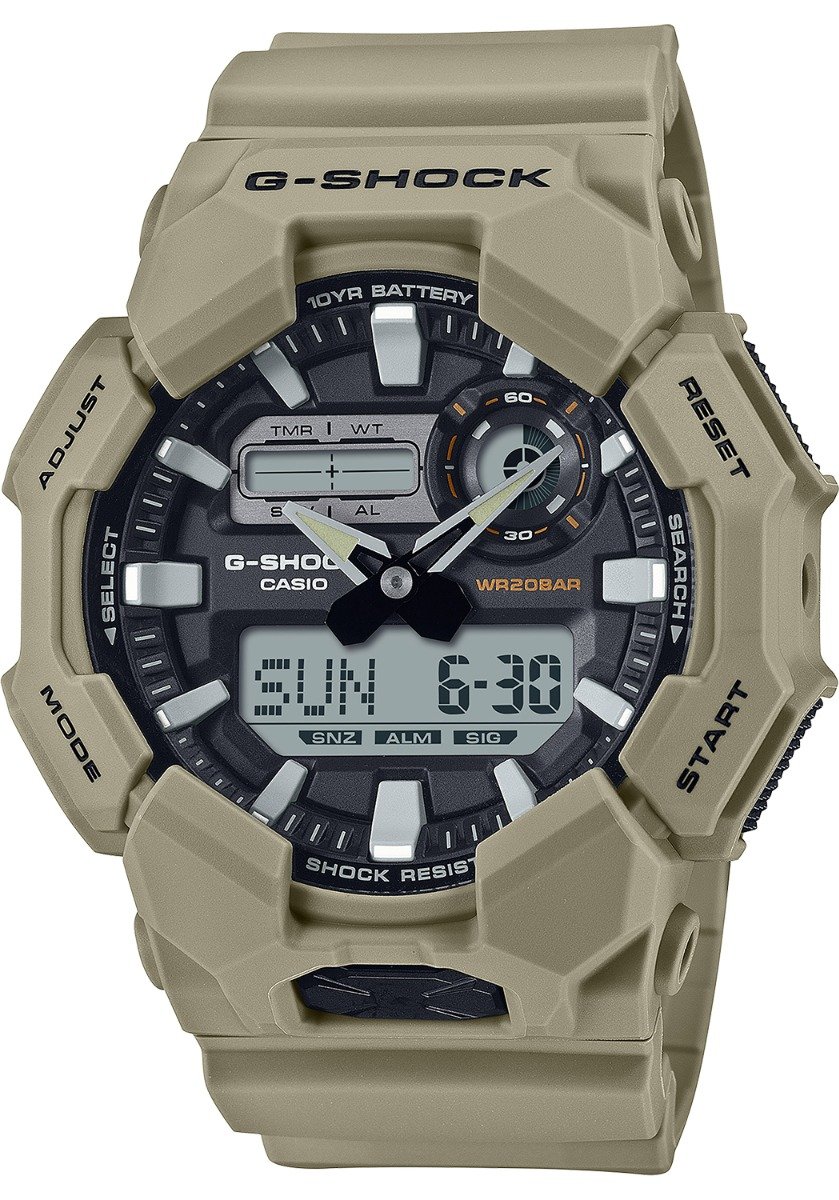 Casio G-Shock GA010-5A Analog/Digital Wrist Watch, Tan - GA0105ACR - Casio