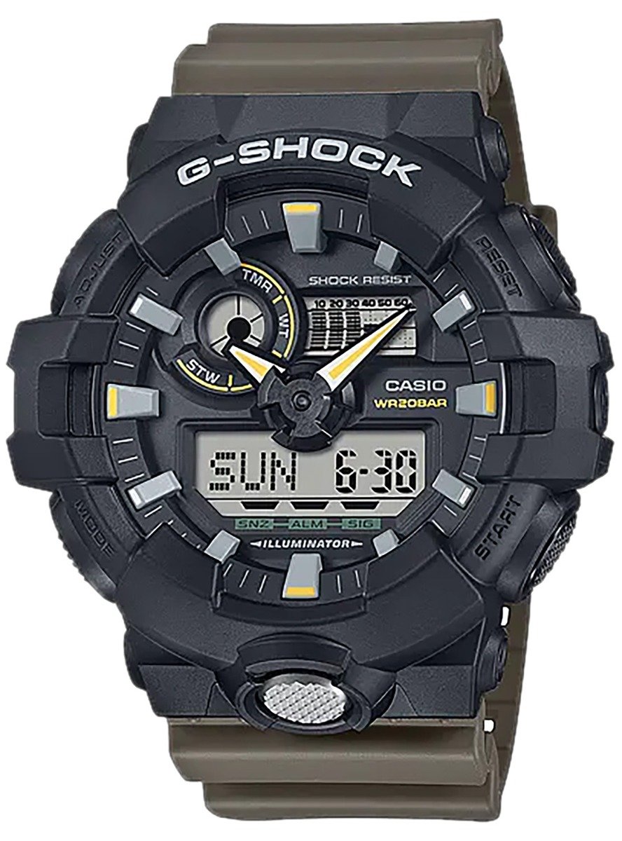 Casio G-Shock GA710 Analog/Digital Wrist Watch, Green - GA710TU1A3CR - Casio