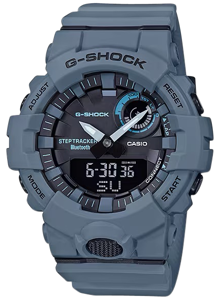 Casio G-Shock Power Trainer GBA800 Analog/Digital Wrist Watch, Blue Gray - GBA800UC2A - Casio