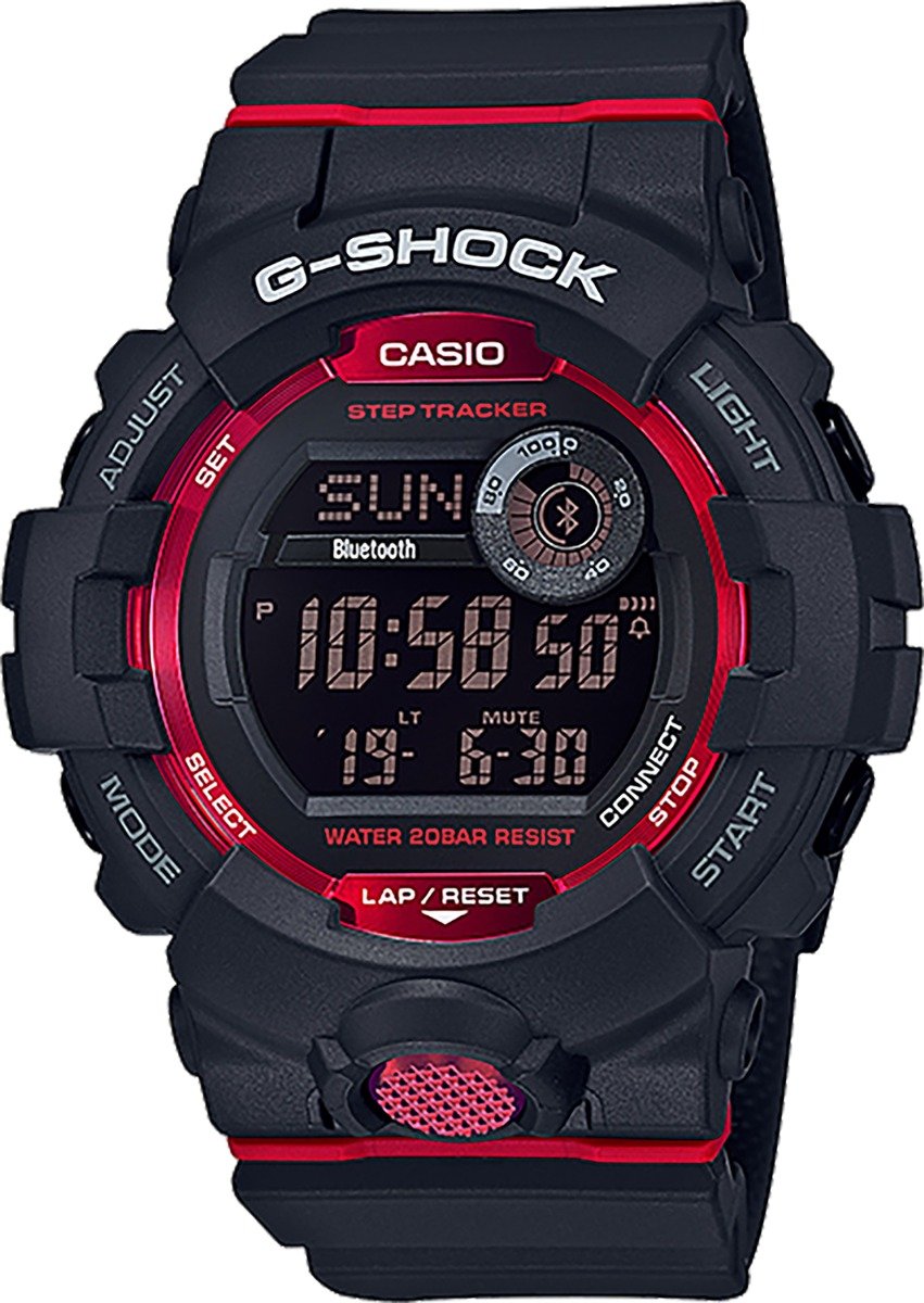 Casio G-Shock Move GBD800-1 Digital Wrist Watch, Black/Red - GBD8001 - Casio