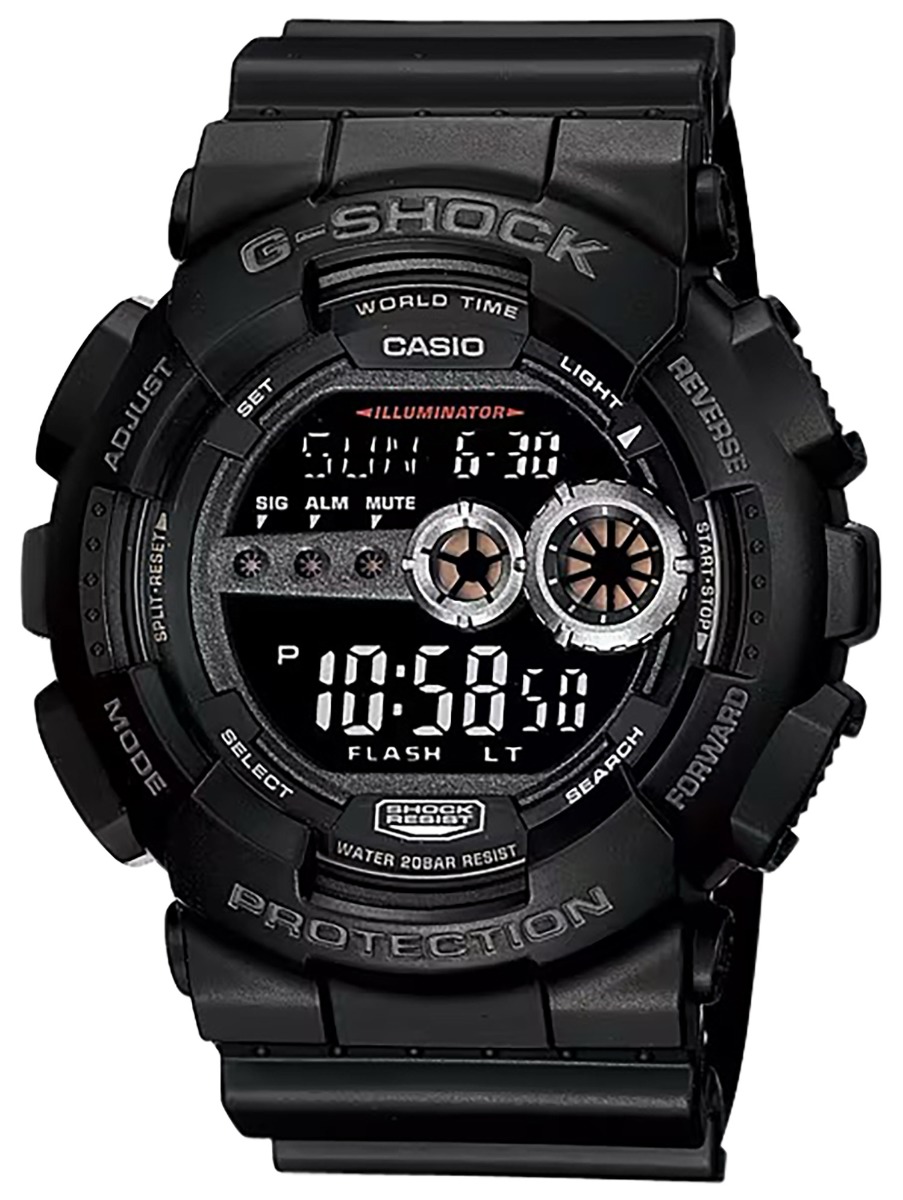 Casio G-Shock GD100-1B Digital Wrist Watch, Black - GD1001B - Casio