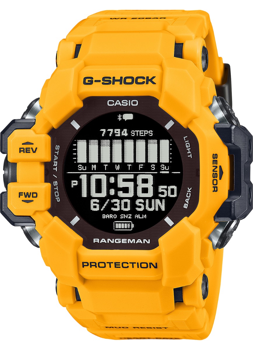 Casio G-Shock Rangeman Digital Wrist Watch, Yellow - GPRH10009 - Casio