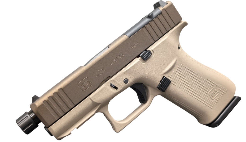 Glock 43X MOS 3.39" 9mm (2)10rd Pistol, 2 Tone Tan/Bronze - Glock