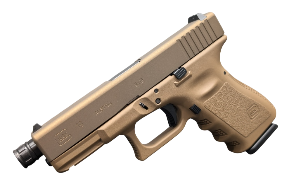 Glock 19 Gen3 4.01" 9mm (2)15rd Pistol, 2 Tone Tactical - Glock