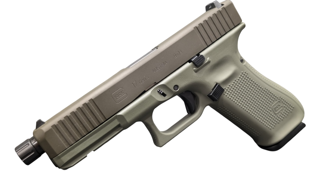 Glock 17 Gen5 4.49" 9mm (3)15rd Pistol, Two Tone ODG - Glock
