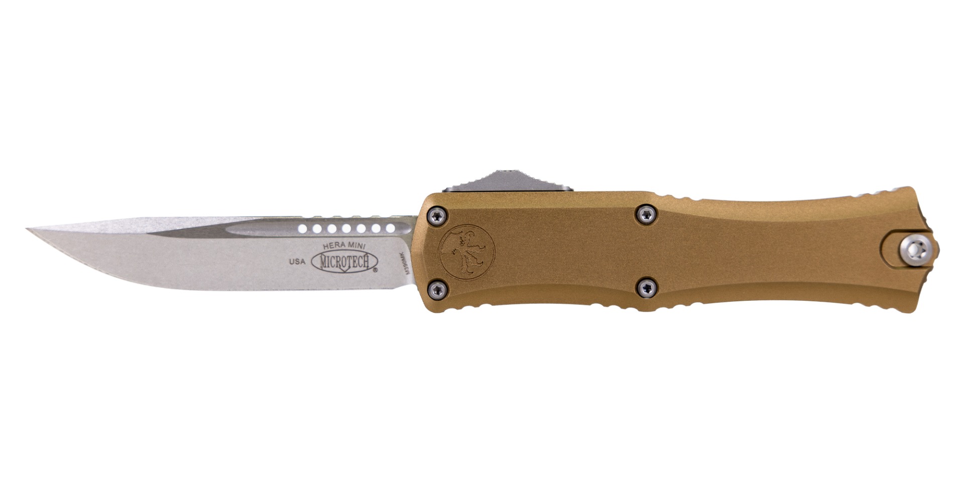 Microtech Mini Hera II S/E OTF Drop Point Knife, Tan - 1703M-10TA
