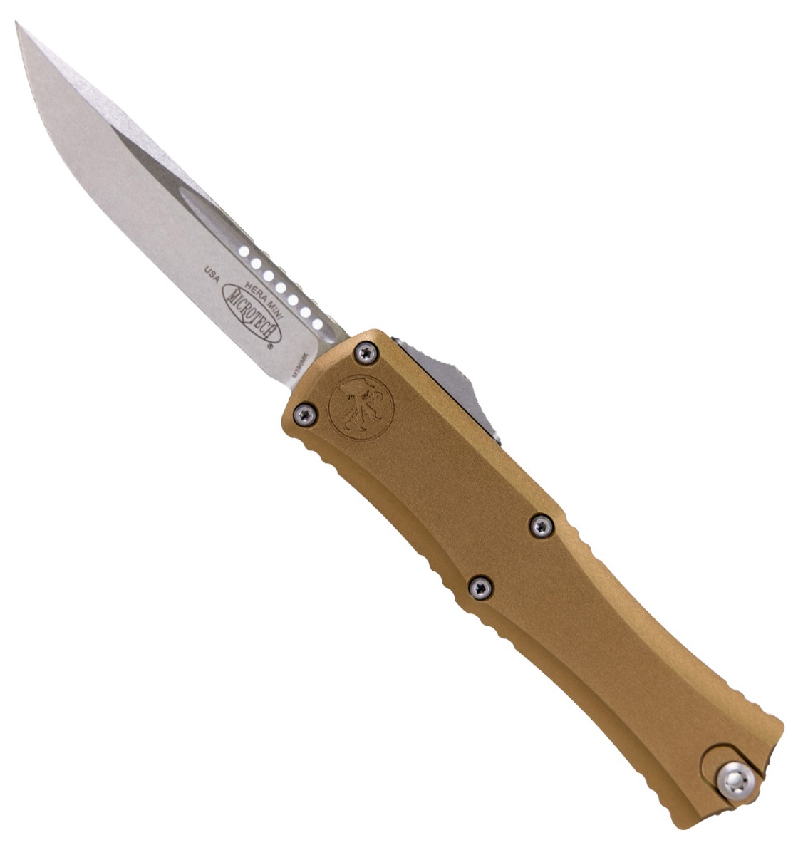 Microtech Mini Hera II S/E OTF Drop Point Knife, Tan - 1703M-10TA