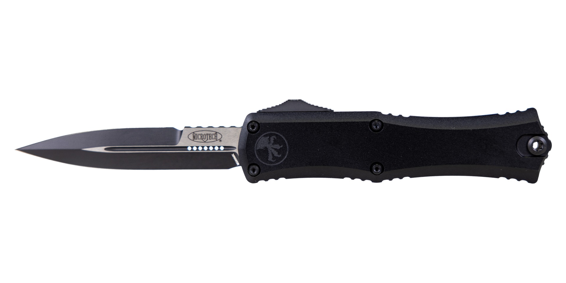 Microtech Mini Hera II D/E OTF Bayonet Point Knife, Black - 1701M-1T