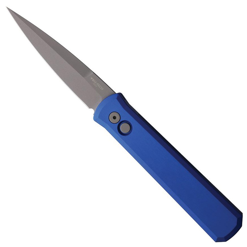 Pro-Tech Godfather Automatic Folding Spear Point Knife, Blue - PTK920BLUE - Pro-Tech Knives