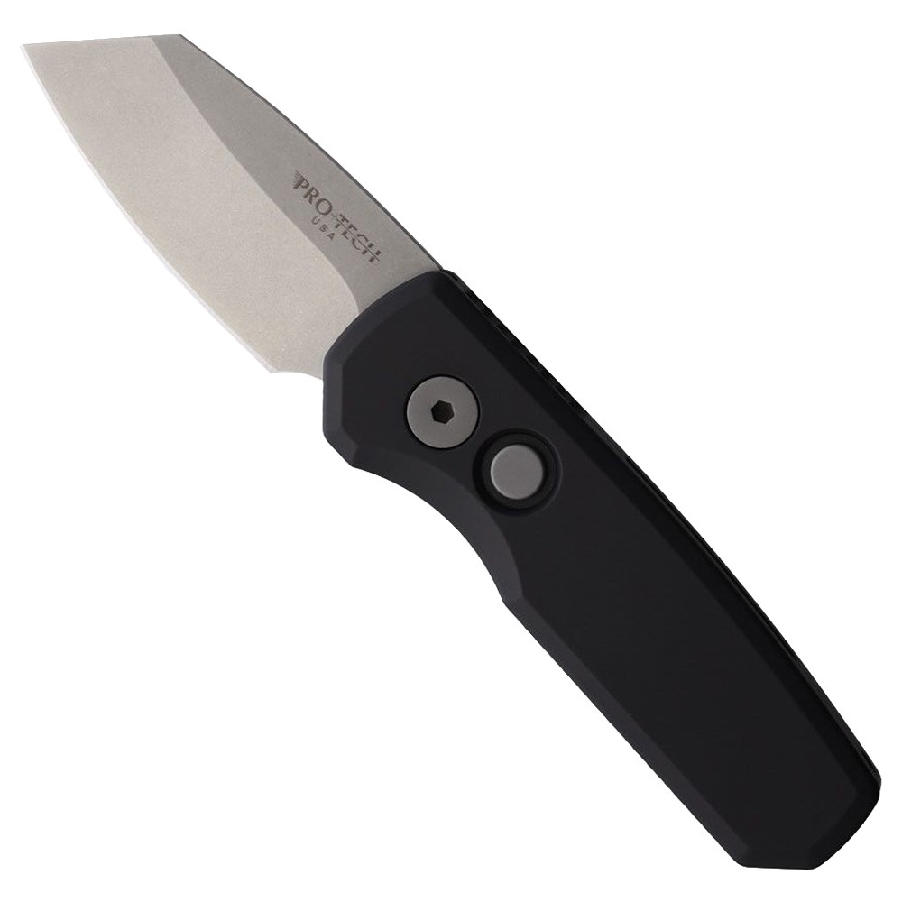 Pro-Tech Runt 5 Automatic Folding Reverse Tanto Knife, Black - PTKR5201 - Pro-Tech Knives